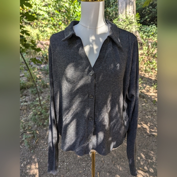 Madewell Tops - Madewell Charcoal Button-Down Shirt
